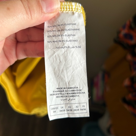 Addition Elle Tank Top Yellow Size 3X - Picture 2 of 6